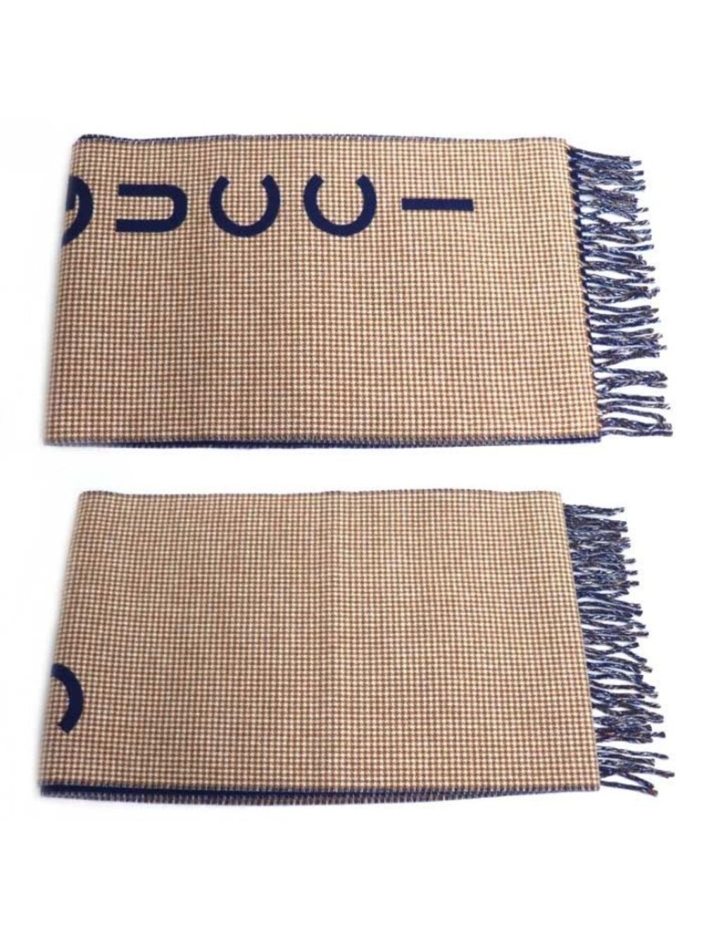 Gucci Logo Scarf Camel Navy - Picture 2 of 5